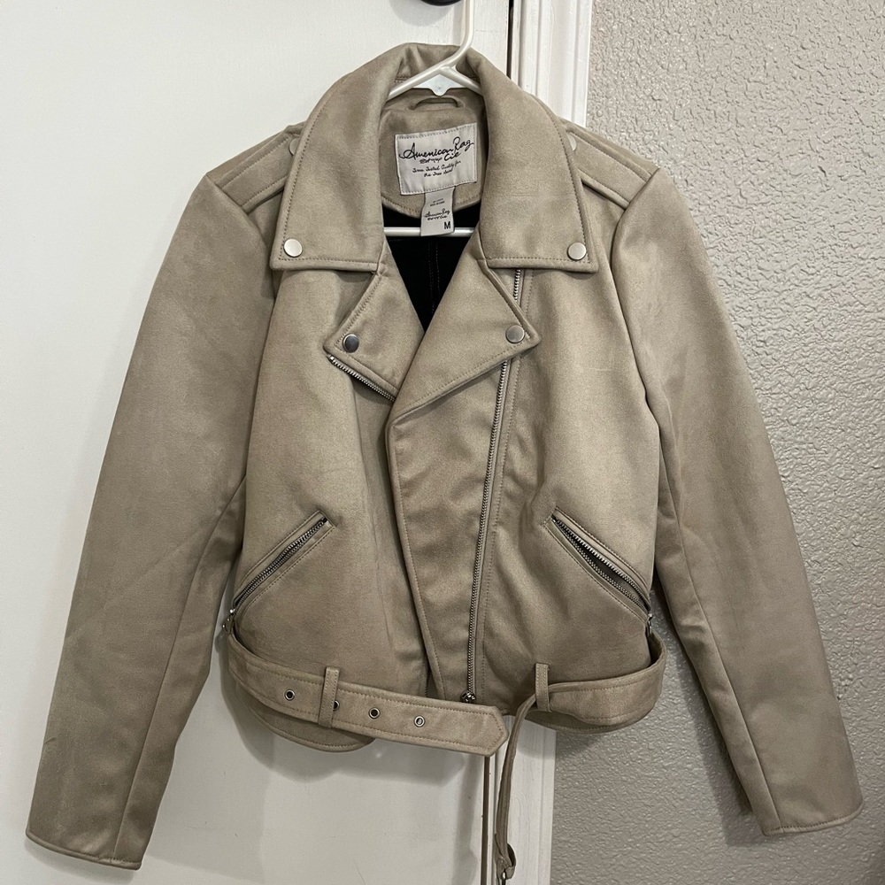 American Rag cie jacket Tan Biker Jacket